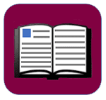 ArticleBook-Icon Open book with lines simulating text on left and right pages